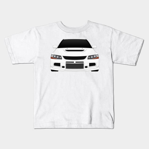 Evo IX White Kids T-Shirt by VENZ0LIC